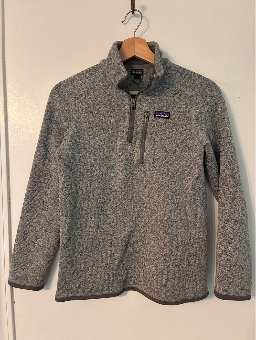 Patagonia Better Sweater 1/4 Zip Pullover Youth Large 12 Gray